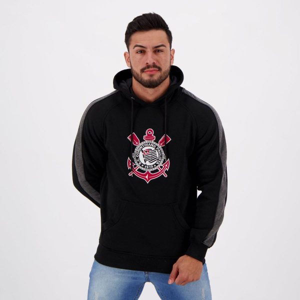 Moletom Corinthians Embroidery Preto