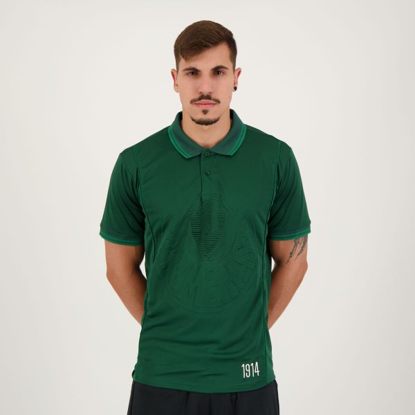 Polo Palmeiras Emboss Verde