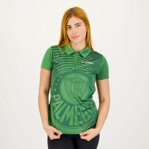 Polo Palmeiras Shield Feminina Verde