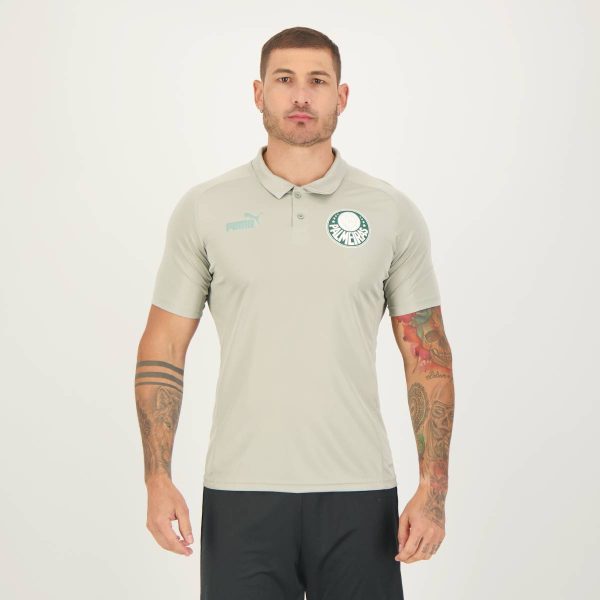 Polo Puma Palmeiras Casual Cinza