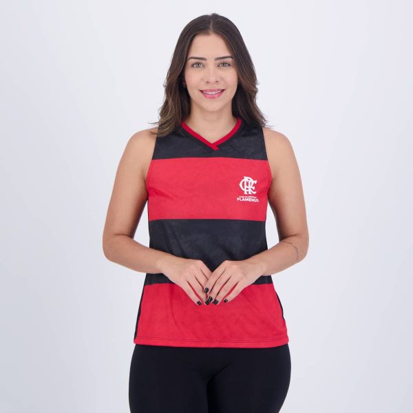 Regata Flamengo Essence Feminina Preta e Vermelha