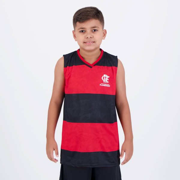 Regata Flamengo Essence Infantil Preta