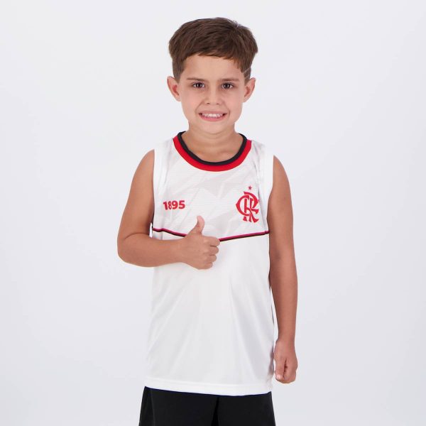 Regata Flamengo Opal Infantil Branca