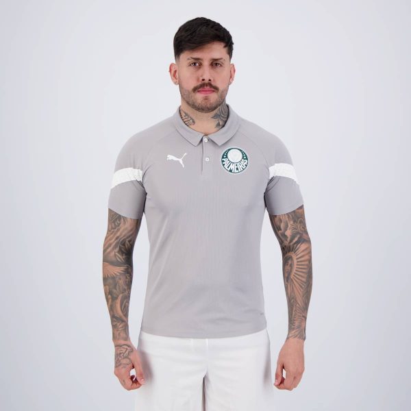 Polo Puma Palmeiras Treino Cinza