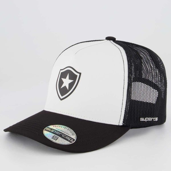 Boné Botafogo Trucker Preto e Branco