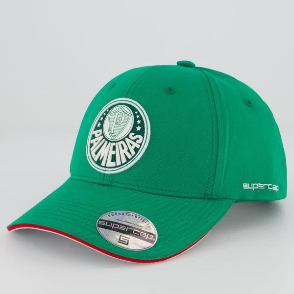 Boné Palmeiras 6 Gomos Verde e Vermelho