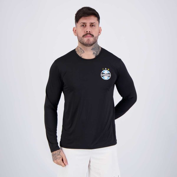 Camisa Grêmio UV Manga Longa Preta