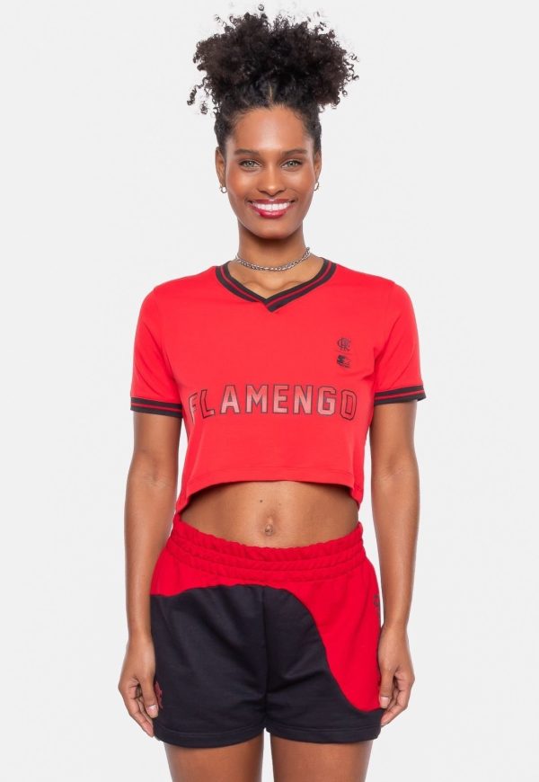 Cropped Starter Collab Flamengo Oficial Vermelha