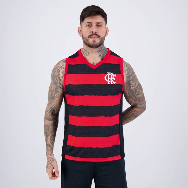 Regata Flamengo Hino Preta e Vermelha