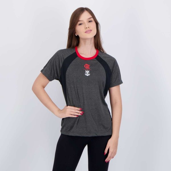 Camisa Flamengo Var Feminina Cinza