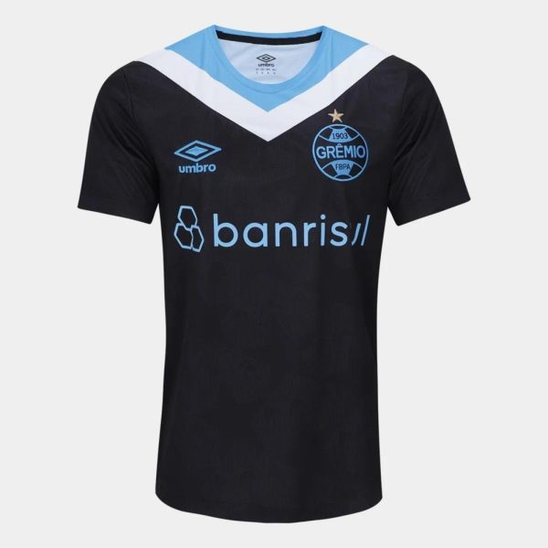 Camisa Grêmio III 24/25 s/n° Torcedor Umbro Masculina - Preto e Branco