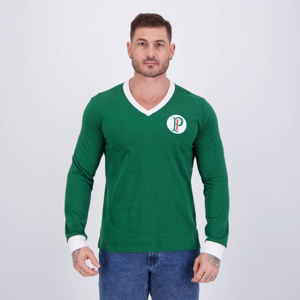 Camisa Palmeiras Retro Tri Manga Longa Verde