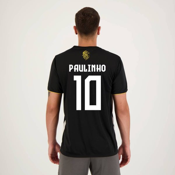 Camisa Atlético Mineiro Paulinho 10 Brains Preta e Branca