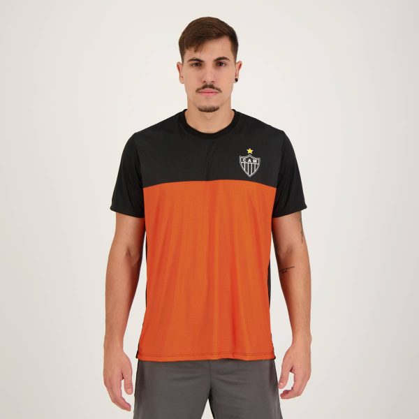 Camisa Atlético Mineiro Realistic Preta e Laranja