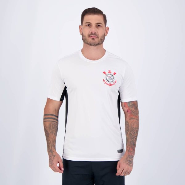 Camisa Corinthians Fitness Branca e Preta