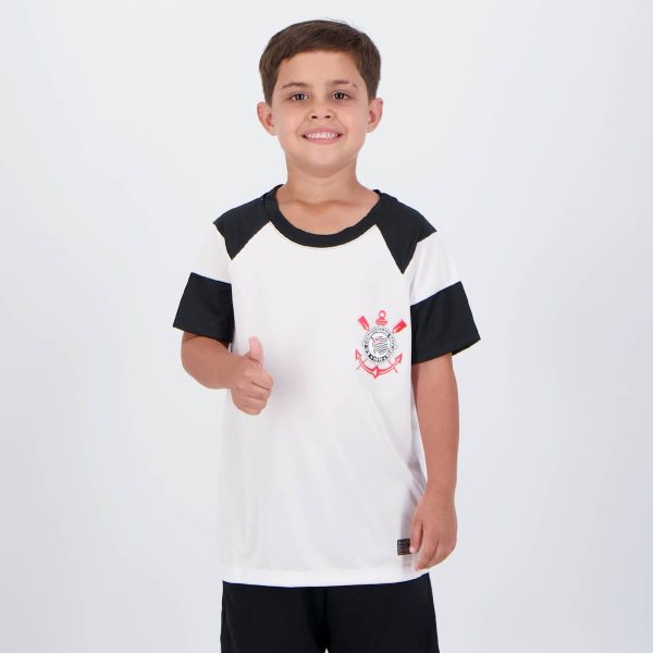 Camisa Corinthians Infantil Branca e Preta