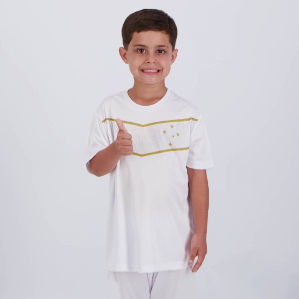 Camisa Cruzeiro Moss Infantil Branca