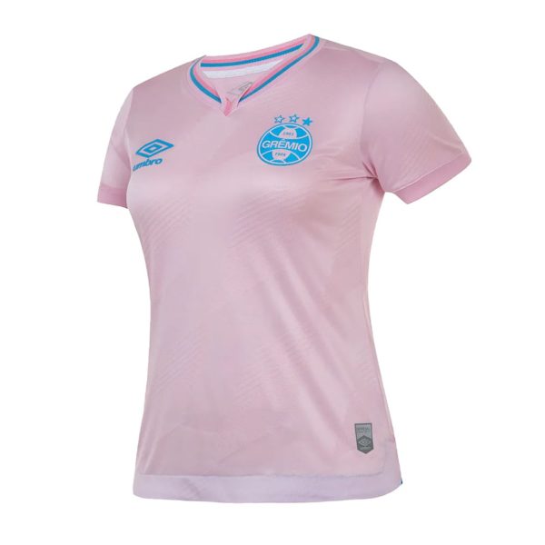 Camisa Feminina Umbro Grêmio Outubro Rosa 2024 Rosa