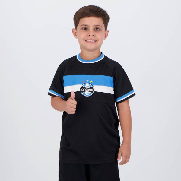 Camisa Grêmio Chrystel Infantil Preta