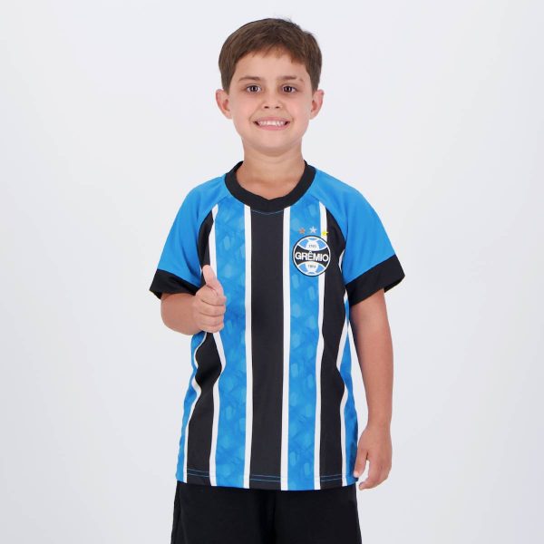 Camisa Grêmio Match Infantil Azul