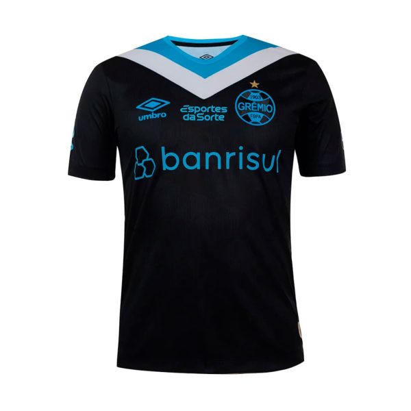 Camisa Masculina Umbro Grêmio Oficial 3 2024 Jogador S/N Preto/azul