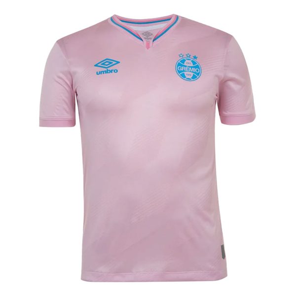 Camisa Masculina Umbro Grêmio Outubro Rosa 2024 Rosa