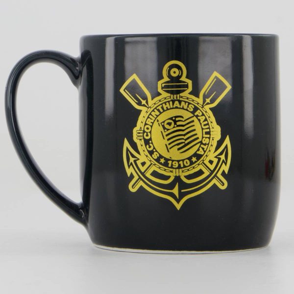 Caneca Corinthians Porcelana Série Ouro