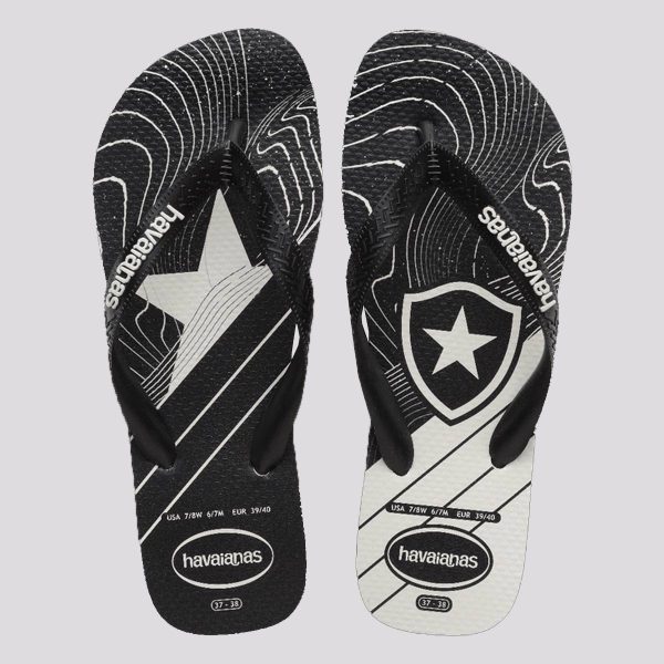 Chinelo Havaianas Botafogo Preto e Branco