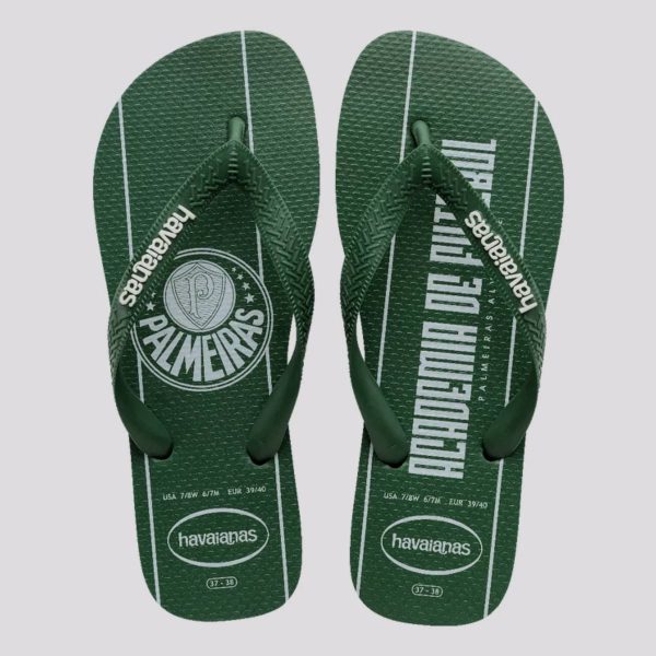 Chinelo Havaianas Palmeiras Escudo Verde