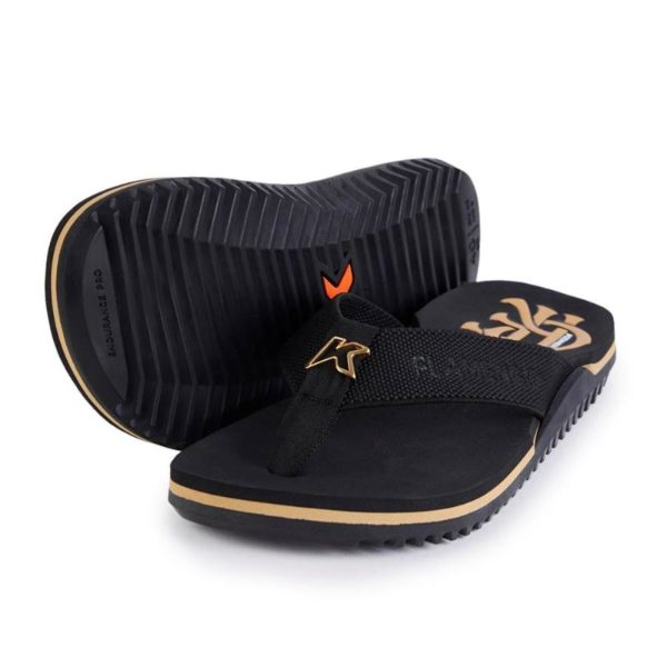 Chinelo Kenner NK6 Pro Gold Flamengo - Preto e Dourado