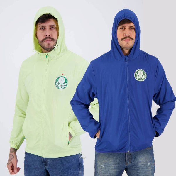 Kit Corta Vento Palmeiras Verde e Azul