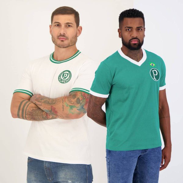 Kit de 2 Camisas Palmeiras Retrô 1973/1951