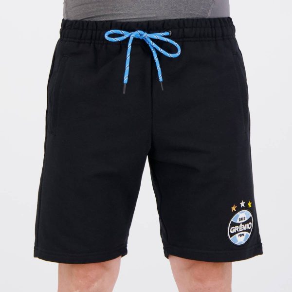 Bermuda Grêmio Moletom Preta