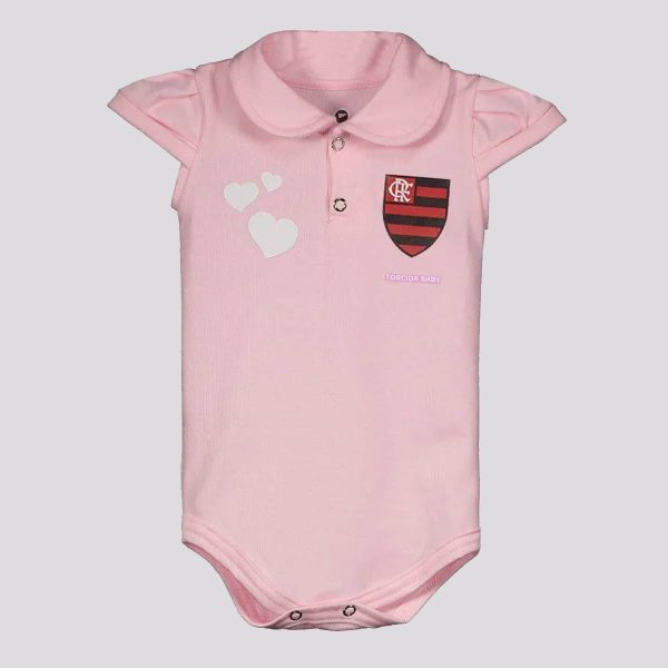 Body Polo Flamengo Rosa