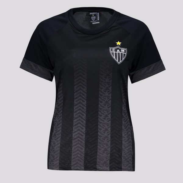 Camisa Atlético Mineiro Armadilha Feminina Preta e Cinza