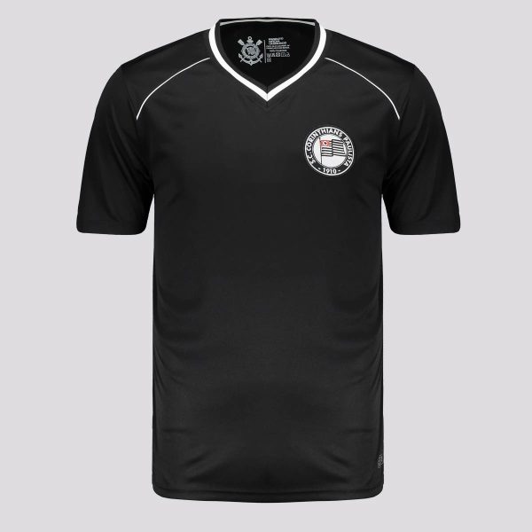 Camisa Corinthians Basic Infantil Preta