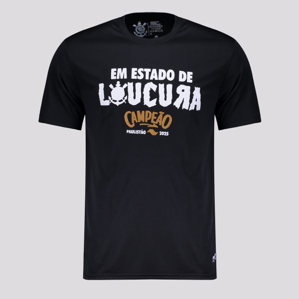 Camisa Corinthians Em Estado de Loucura Preta