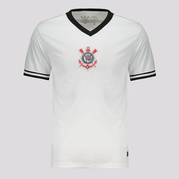Camisa Corinthians Logo Infantil Branca