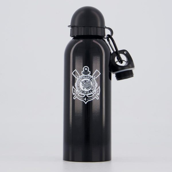 Garrafa Corinthians Metal Preta