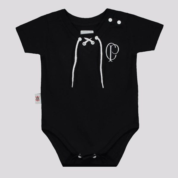 Body Corinthians Vintage Infantil Preto
