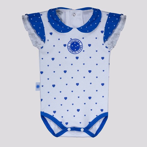 Body Cruzeiro Corações Infantil Branco