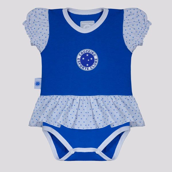 Body Cruzeiro Saia Infantil Azul e Branco