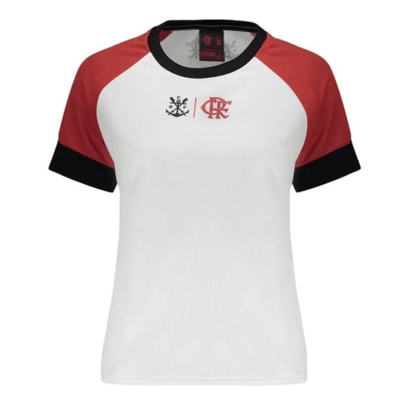 Camisa Braziline Flamengo Âncora Feminina - Branco - braziline