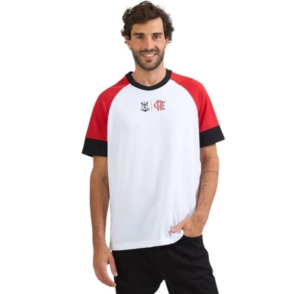 Camisa Braziline Flamengo Âncora Masculina - Branco - braziline