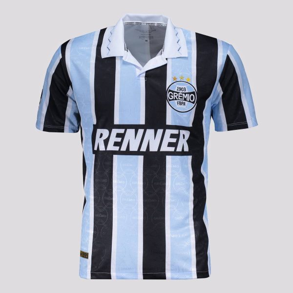Camisa Grêmio Retrô 1995 Renner Azul e Preta