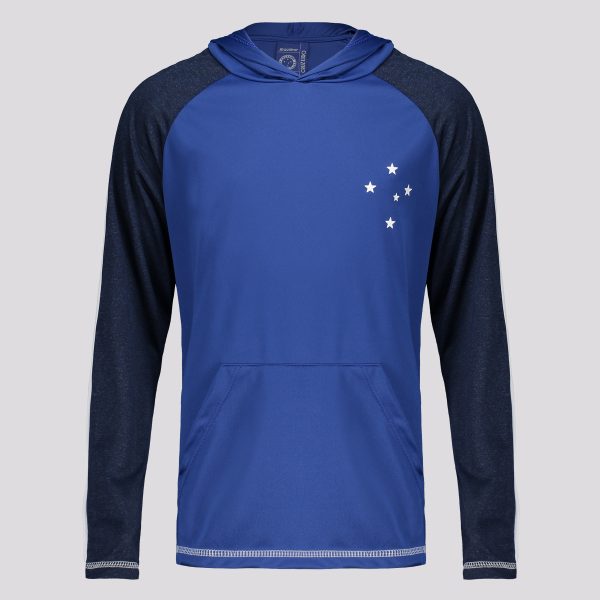Camisa Manga Longa Cruzeiro Laçado Infantil Azul