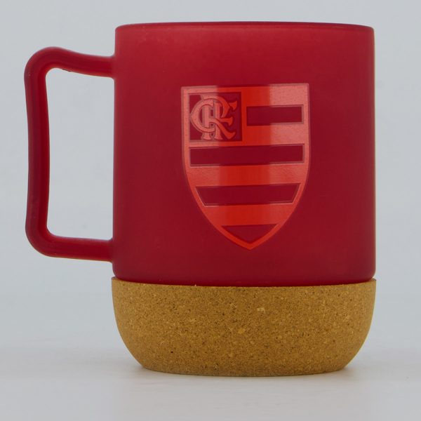 Caneca Flamengo Vidro Porta Copos Rolha