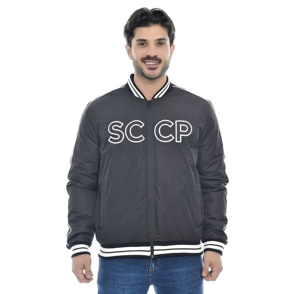 Jaqueta Bomber Corinthians Oficial SCCP Sem Capuz Preto