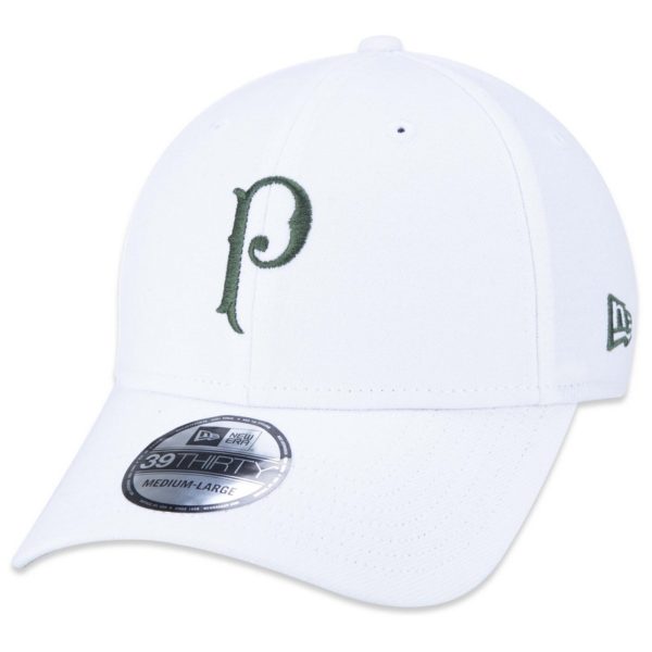 Boné New Era 39thirty Palmeiras Aba Curva Stretch Fit Branco