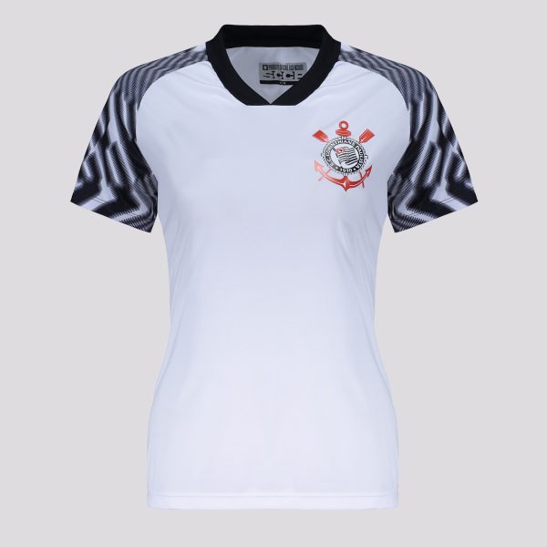 Camisa Corinthians Lines Feminina Branca